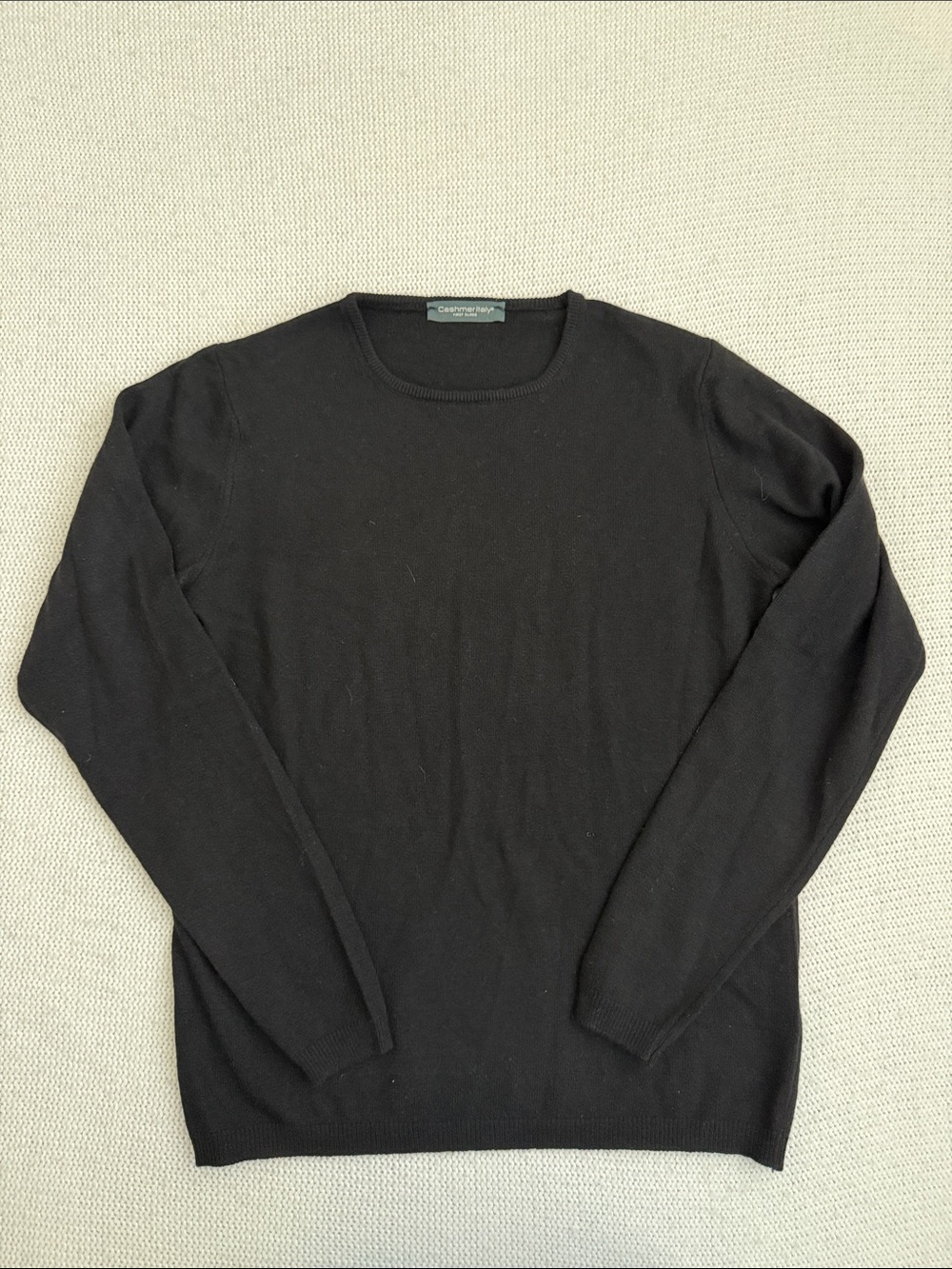 Cashmeritaly First Class 100% Cashmere Black Sweater Size Medium